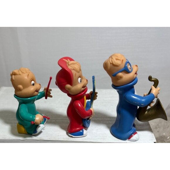 Alvin & The Chipmunks Musical Figures PVC 1991 Rock Stars Simon Theodore Vintage - Picture 5 of 14